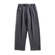 thumbnail image 4 of Pantalones de vestir holgados con pliegues para hombre, cintura elástica, mezcla de poliéster y algodón, para ocasiones formales y casuales (S-XL), 4 of 5