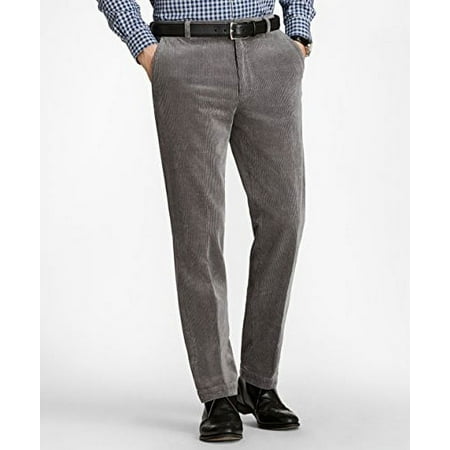 New Brooks Brothers Mens Clark Fit Wide Wale Stretch Grey Corduroys (34x32)