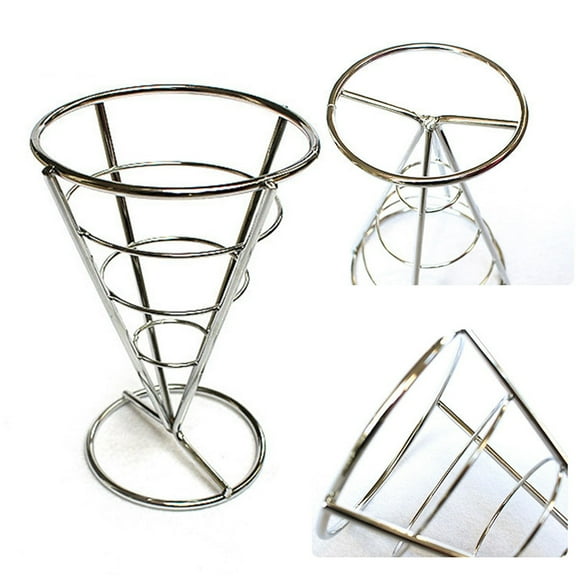 WORGEOUS  2 PCS Cone for Fries Flip Paper Food Holder Fried