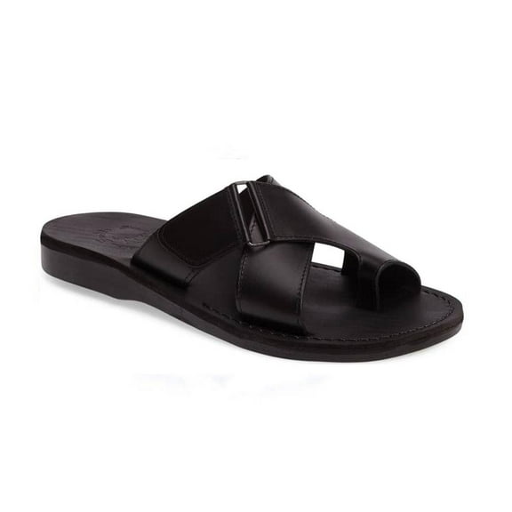 Asher - Leather Slide On Sandal - Mens Sandals