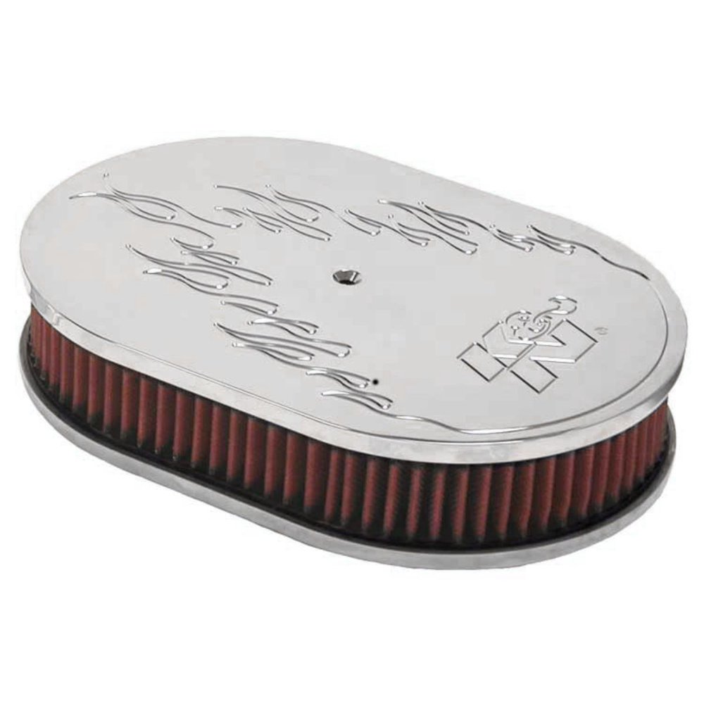 K&N Oval Air Filter Assembly High Performance, Premium, Washable, Replacement Engine Filter