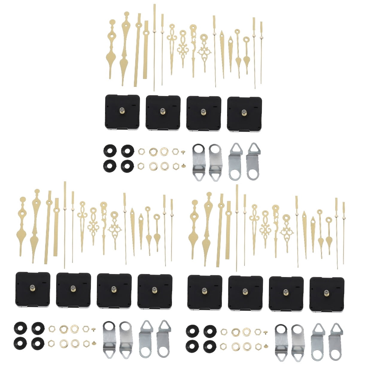 LITINKIMI Golden Clock Mechanism, DIY Clock Movement Replacement, 12Sets