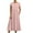Clearance-Pink, variant on Fartey Cotton Linen Dresses for Women Short Sleeve Maxi Dress Casual Flowy Pleated Summer Dress with Pockets Solid Color Beach Sundress Silver S-2XL