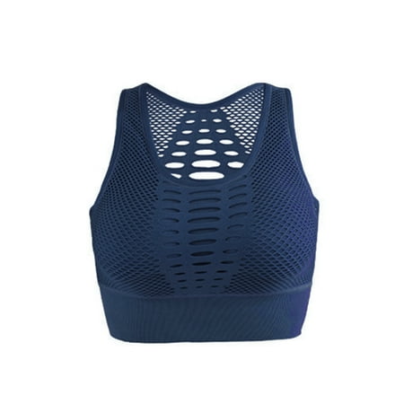 

Women Sports Bra Yoga Elastic High Impact Home Fitness Removable Pads Running