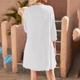 thumbnail image 5 of BXINGOHAI Cardigan for Women 3/4 Sleeve Lightweight Summer Cardigan Loose Beach Cover Up White S, 5 of 7
