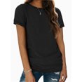 thumbnail image 3 of Womens Short Sleeve Basic Shirts Crewneck Tees Loose Fit Fashion Tops Casual Summer Clothes, 3 of 7