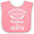 thumbnail image 3 of Inktastic Handpicked for Earth by My Pawpaw in Heaven with Angel Wings Boys or Girls Baby Bib, 3 of 4