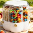 thumbnail image 2 of Candy Dispenser 360° Rotating with 6 Compartments, Large Capacity Multi-Purpose Kitchen Storage Container with Airtight Lid, 2 of 7