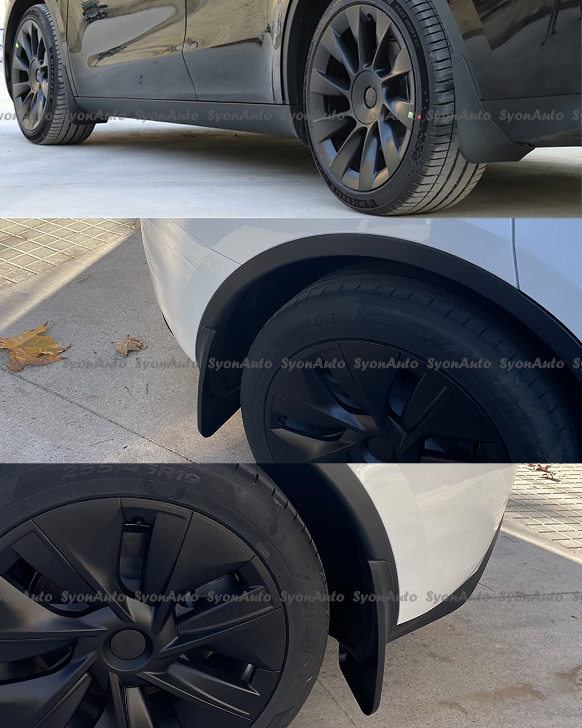 FITS 2020-2024 TESLA MODEL Y DIRECT FIT DRILLING-FREE MUD FLAP SPLASH GUARDS 4 PCS SET