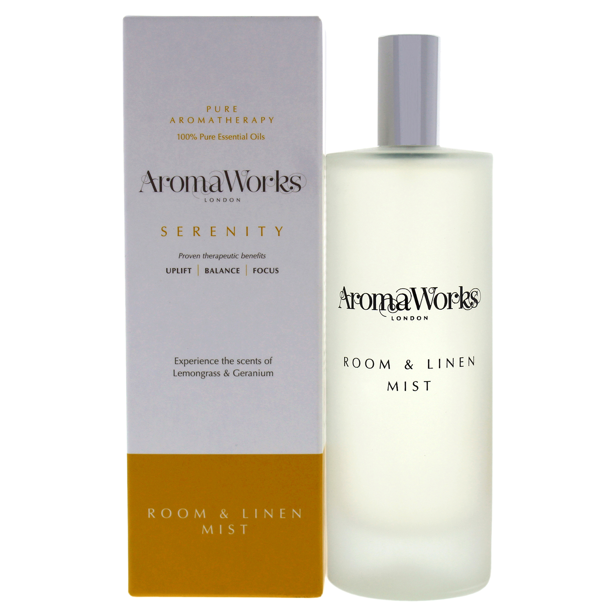 Serenity Room and Linen Mist by Aromaworks for Unisex 3.4 oz Room