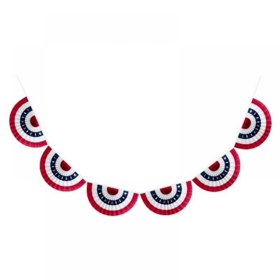 4th of July Patriotic Semicircular Banner Decorations Red Blue White USA American flag for Independence Day 4th of July USA Theme Party 100Inch