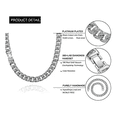 thumbnail image 2 of Conjunto Pulsera Cadena Cubana Hip-hop Malubero Malu1750 Plata, 2 of 3
