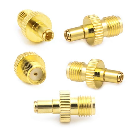 COOLHOOD 5pcs Female To TS9 Male Connector Coaxial Adapter Straight Gold Plated