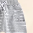 thumbnail image 4 of NOLDARES Toddler Boys 2-Piece Tank Top Shorts Set Summer Casual Outfits Sleeveless Striped Design Light Gray,2-3 Y, 4 of 6