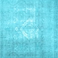 thumbnail image 1 of Ahgly Company Indoor Square Abstract Light Blue Contemporary Area Rugs, 3' Square, 1 of 4