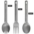thumbnail image 3 of Ultralight Titanium Fork Camping Spoon Spork Tableware Outdoor Spoon Camping, 3 of 9