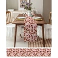 thumbnail image 6 of Pink Ribbon Football Burlap Cotton Table Runner 13x36 Inches Short, Vintage Modern Game Ball Watercolor Farmhouse Table Runners, Outdoor Dining Tablecloths Decor for Baby Shower/Party/Wedding, 6 of 6