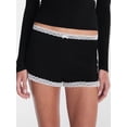 thumbnail image 4 of No Boundaries Cotton Blend Jersey Lace Sleep Shorts, Women’s XXS-3X, 4 of 5