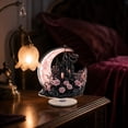 thumbnail image 2 of AZXY Rotating Acrylic Halloween Decorations Indoor Outdoor, Pink Rose Crescent Castle Bat Tabletop Halloween Decor Ornament for Home Bedroom Office Party Yard Garden Front Porch, 2 of 7
