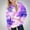 Purple, variant on JUSLIO Girls Hoodie Round Neck Tie Dye Hooded Sweatshirt Graphic Print Pockets Unisex Long Sleeve Tops Sweatshirts(3 Years）