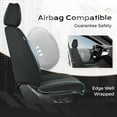 thumbnail image 4 of Coverado Car Seat Cover Full Set, Front and Back Premium Leather Seat Protectors, Modern Cushion Universal Fit for Most Cars, Black, 4 of 9