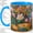 Blue, variant on Sleeping Orange Cat Accent Mug, 11oz Ceramic Coffee Cup for Cat Lovers