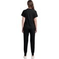 thumbnail image 5 of Scrubs For Women Set Crewneck 2 Pockets Short Sleeve Scrub Top & Elastic Waist Jogger Pants Wrinkle Resistant Soft Simplicity Nurse Uniform, 5 of 6