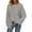 Gray, variant on YOIAVAIOY Ribbed Knit Sweatshirt for Women Long Sleeve Solid Sweatshirts Fall Casual Fashion Tops Coffee M
