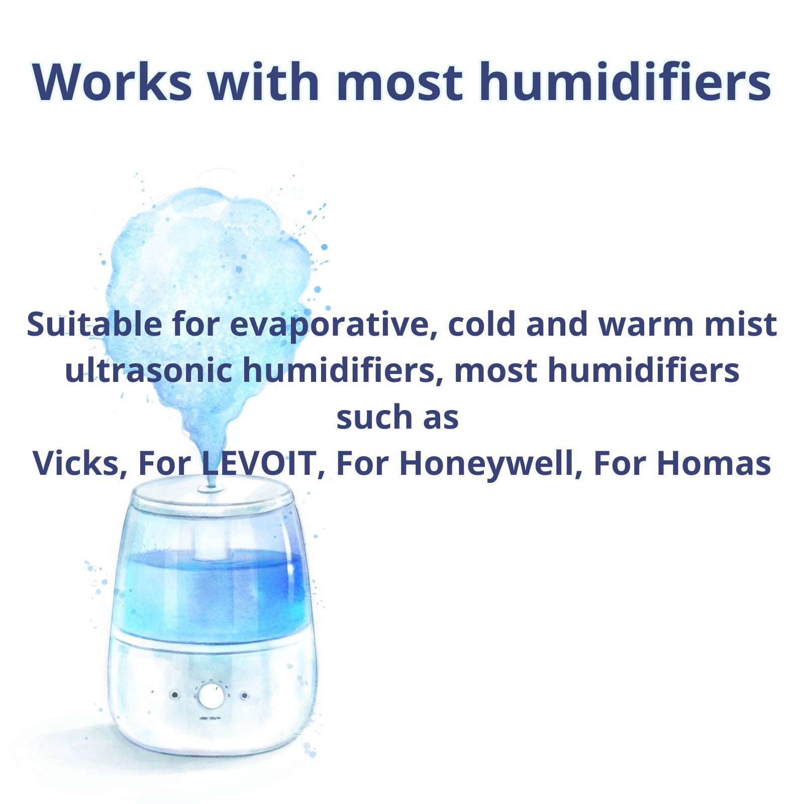 Nispira Mist Demineralization Cartridge Filter Replacement for Home Vick Total-Comfort Ultrasonic Humidifier | Prevents Mineral Deposit Hard Water White Dust | 36 Packs