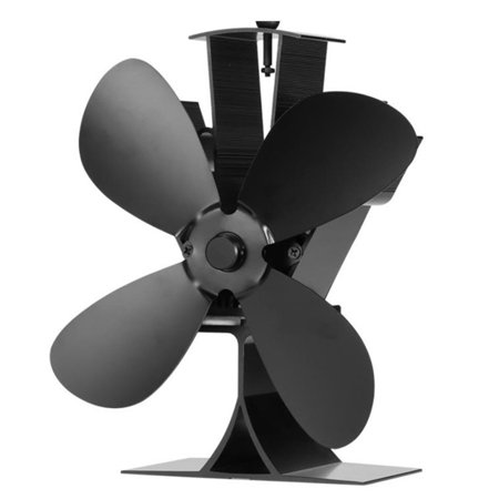 

4-Blade Heat Powered Stove Fan for Wood Log Burner Fireplace Durable Reusable