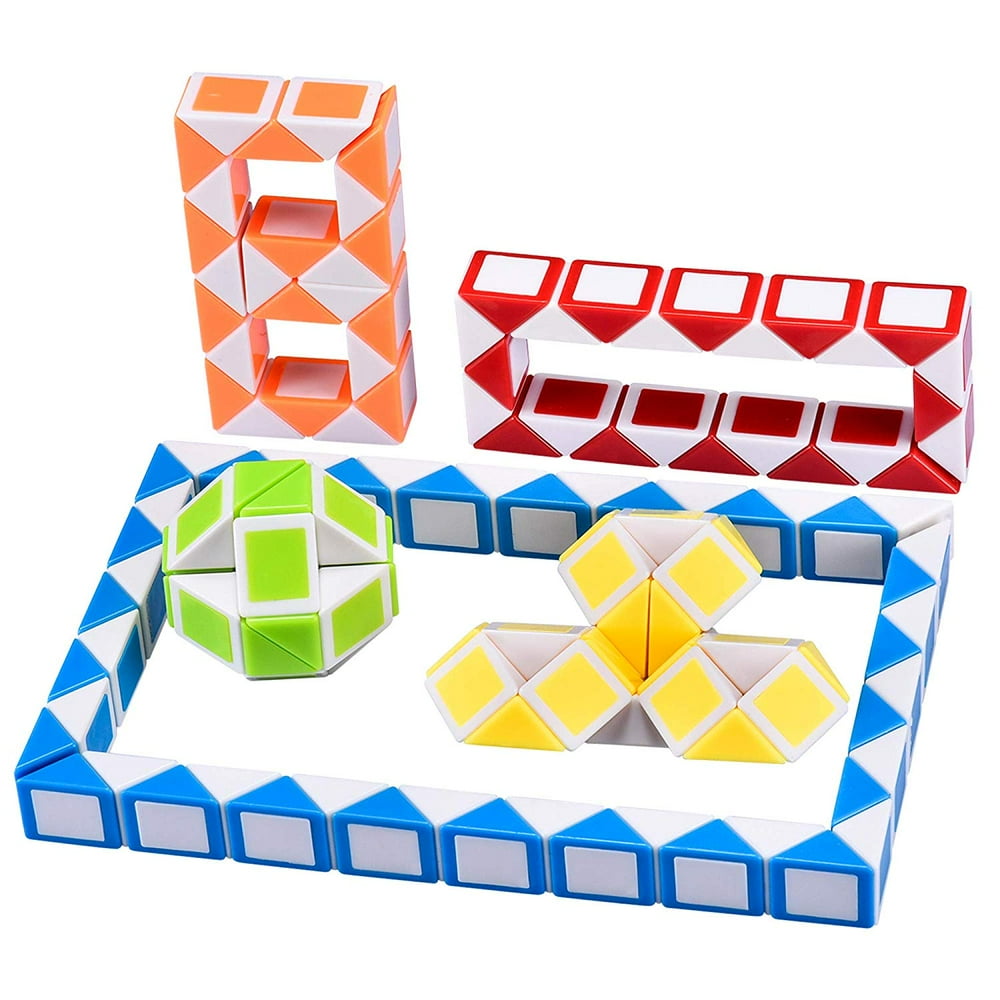 Sensory Fidget Snake Cube Twist Puzzle, Set of 5（Random Colors ...