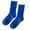 Blue, variant on Women's Retro Rolled Cuff Slouch Socks - Double Needle Solid Color Ribbed Crew Socks, Japanese Style Casual Cotton Ankle Socks Hot Pink