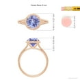 thumbnail image 4 of ANGARA Natural 1.8 ct Tanzanite Twist Rope Split Shank Ring in 14K Rose Gold for Women (Size-8mm) | December Birthstone, Birthday, Anniversary, Jewelry Gift for Women | Natural Tanzanite Ring, 4 of 9