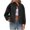 *Black, variant on ClodeEU Women's Short Plush Buttoned Jacket,Long Sleeve Cropped Blazers Tops ,Fall Solid Color Jacket Black,Womens Plus XL