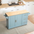 thumbnail image 2 of Naomi Home Eva Kitchen Cart-Color:Light Blue,Top Type:Butcher Block Wood, 2 of 10
