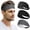 Black + Dark Grey/Light Grey + Hemp Dark Grey, variant on Beister Sweat Wicking Headbands (5 Pack), Elastic Non Slip Sports Sweatbands for Men & Women, Athletic Workout Bands for Running, Yoga, Gym