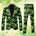 thumbnail image 2 of Mens St Patricks Day 3D Digital Printed Suit Set Light Business Suit Jacket Saint Patricks Day Casual Notched Lapel Blazers Slim Fit Lightweight Sport Coats Blazer, 2 of 5