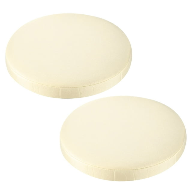 Uxcell 2Pcs Cojines para Taburete, Funda de Cojín Redonda de 13 pulgadas para Sillas de Taburete, Beige