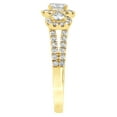 thumbnail image 6 of Unique Moments 1.25 ct Lab Grown Diamond 3 Station Halo Engagement Ring in 14K Yellow Gold (G-H, SI1-SI2), 6 of 9