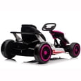 thumbnail image 6 of Joyracer 24V Ride on Toys, Kids Electric Go Kart 400W Motor Power Car Wheel for Kids, Spray, 6-9MPH, Gravity Steering, Outdoor Toys, Bluetooth/Music, Age 6+, Rose Pink, 6 of 10