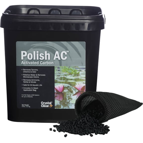 CrystalClear Polish AC Activated Carbon Pellets, Koi Pond Filter Media, 5 lbs