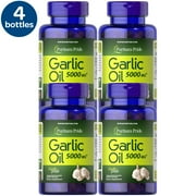 4 Pack - Puritan's Pride Garlic Oil, 5000 Mg, 250 Count
