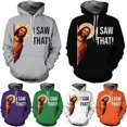 thumbnail image 3 of Sudadera con capucha divertida de Jesús para hombre, sudadera con estampado gráfico de la letra "Dios, vi esa letra", sudadera informal de manga larga de gran tamaño para hombre y mujer, 3 of 4