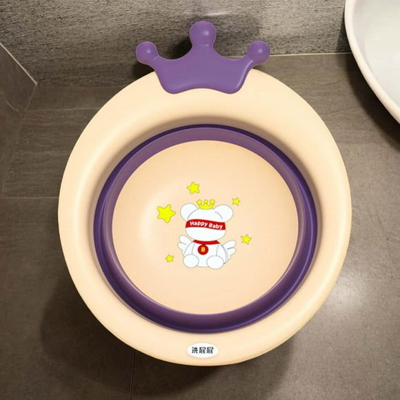 Lavabo Plegable Lavabo Liviano para Acampar, Lindo, Duradero, Multipropósito Espesar Dibujos Animados Lavabo Plegable Portátil para Niños Recién rosa Hugo Lavabo plegable