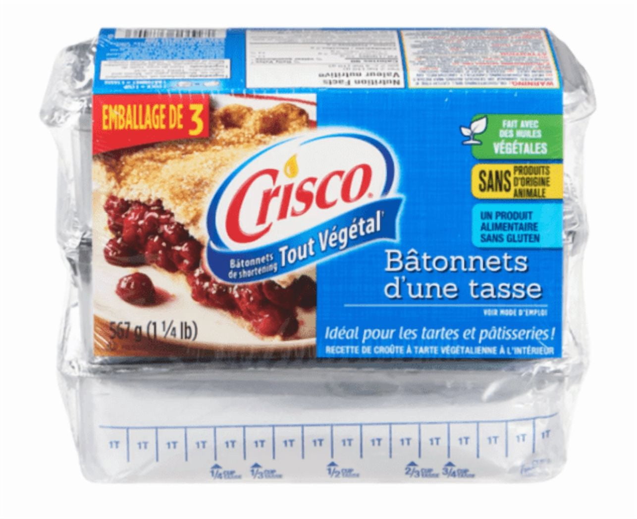 Crisco All Vegetable 3 Pack Shortening 567g