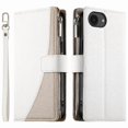 thumbnail image 1 of Funda cartera GANGXUN para iPhone 16e , cuero PU con tarjetero, cremallera, correa de mano, soporte y protección 987°, 1 of 6