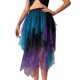 thumbnail image 1 of Falda de Alta Cintura Elástica de las Mujeres Falda Asimétrica en Capas de Cintura Alta con Diseño de Gradiente, Tela Suave Transpirable Midi Casual para el Verano, 1 of 8