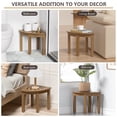 thumbnail image 7 of Bambloom 12" Corner Shower Stool,Bamboo Shower Foot Rest for Shaving Legs,Non-Slip Waterproof Small Shower Stool for Inside Shower,Walnut, 7 of 7