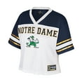 thumbnail image 2 of Women's Colosseum  White Notre Dame Fighting Irish Treasure Cropped Football Jersey, 2 of 3