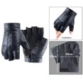 thumbnail image 2 of Gants de Protection Demi-Doigts en Cuir PU Légers pour Hommes en Cuir PU Cyclisme, 2 of 8